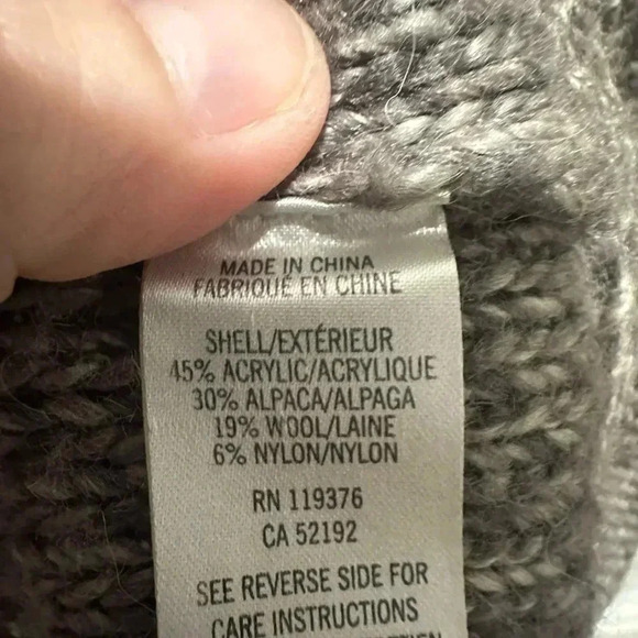 HELMUT LANG wool alpaca blend knit hi low sweater EUC Size Large - Picture 5 of 6